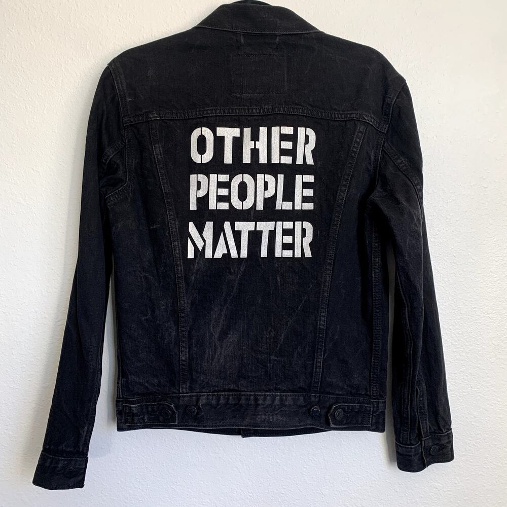 Levi's Other People Matter Denim Jean Jacket in Washed Black